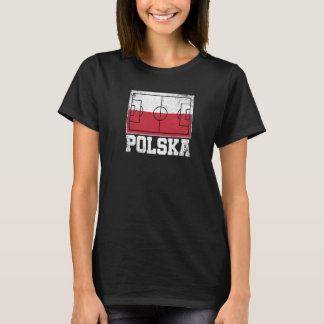 ポーランドサッカーの田園国旗ポルスカポーランドPri Tシャツ