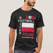 ポーランドサッカーサッカー名前をカスタムする2024任意の年 Tシャツ (正面)
