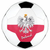 ポーランドサッカー&ポーランド国旗/スポーツ サッカーボール (正面)