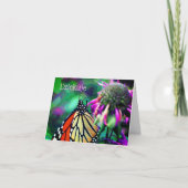 ポーランドサンキューバタフライアートカパーソナライズされたード サンキューカード (正面)