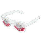 ポーランドサングラス&パーティーシェード/ポーランド国旗 レトロサングラス (アングル)