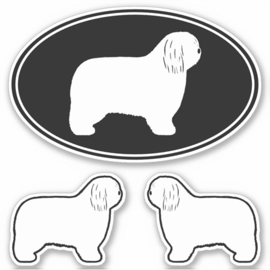 ポーランドシェプドッグPONシルエットのステッカー シール (正面)