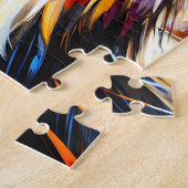 ポーランドシープドッグドッグポートレートアクリルアート ジグソーパズル (側面)