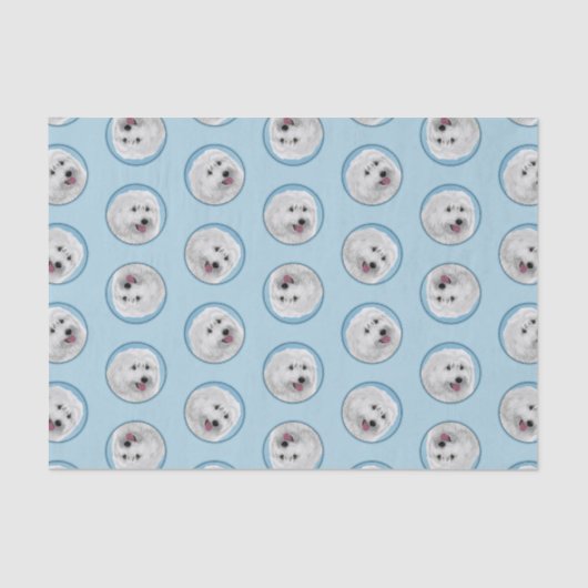 ポーランドシープドッグ絵を描ズオリジナルドッグアート 薄葉紙 (正面)