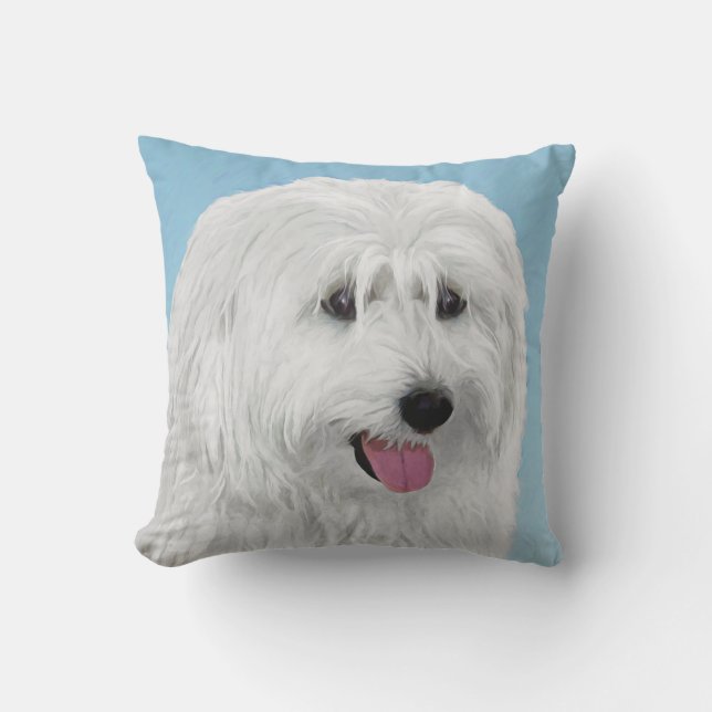 ポーランドシープドッグ絵画ズ – ドッグアート アウトドアクッション (正面)