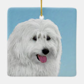 ポーランドシープドッグ絵画ズ – ドッグアート セラミックオーナメント (裏面)