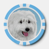 ポーランドシープドッグ絵画ズ – ドッグアート ポーカーチップ (正面)