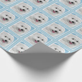 ポーランドシープドッグ絵画ズ – ドッグアート ラッピングペーパー (角)