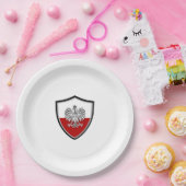 ポーランドシールドフラッグコートアーム紙プレート ペーパープレート (パーティー)