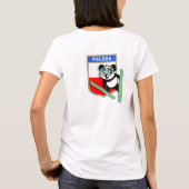 ポーランドスキージャンプのパンダ Tシャツ (裏面)