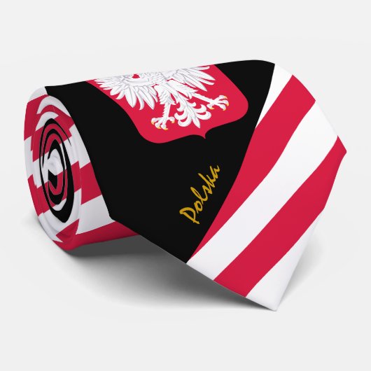 ポーランドストライプタイ、ビジネスポーランド国旗ファッション ネクタイ (ロール)