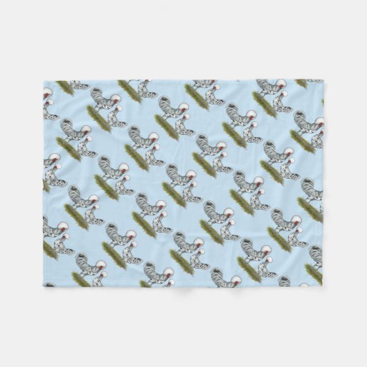 ポーランドスプラッシュチキン フリースブランケット (正面(横))