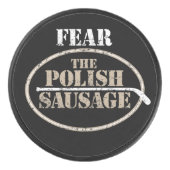 ポーランドソーセージ(ホッケー)を恐れる アイスホッケーパック (正面)