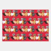 ポーランドチキンと鶏のかわいい国 ラッピングペーパーシート (正面2)