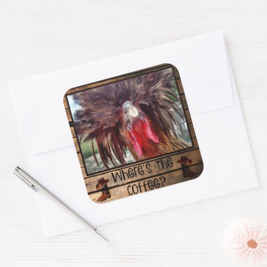 ポーランドチキンのコーヒーはどこか スクエアシール (封筒)