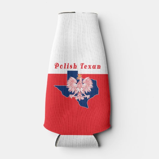 ポーランドテキサンとテキサス州の地図 ボトルクーラー (正面)