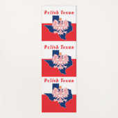 ポーランドテキサンとテキサス州の地図 ヨガマット (正面)