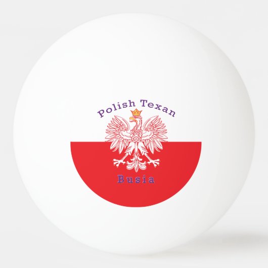 ポーランドテキサンイーグルブシア 卓球ボール (正面)
