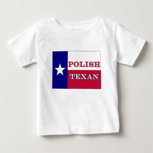 ポーランドテキサンテキサス州国旗 ベビーTシャツ (正面)