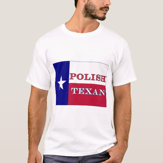 ポーランドテキサンテキサス州国旗 Tシャツ (正面)
