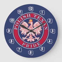 ポーランドテキサンプライド ラージ壁時計