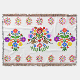 ポーランドデザイン花。 スローブランケット