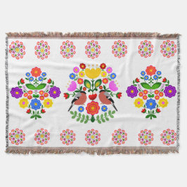 ポーランドデザイン花。 スローブランケット