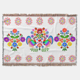ポーランドデザイン花。 スローブランケット