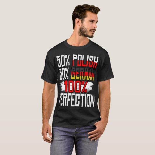ポーランドドイツプライド伝統おもしろいギフトポーランド Tシャツ (正面フル)