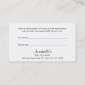 ポーランドネイルサロンマニキュリスト顧客紹介 紹介カード (裏面)