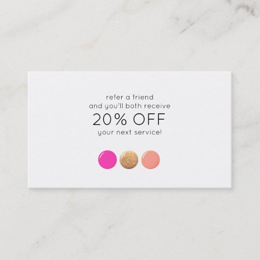 ポーランドネイルサロンマニキュリスト顧客紹介 紹介カード (正面)