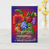 ポーランドハッピーバースデー カード (黄色い花)