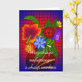ポーランドハッピーバースデー カード (黄色い花)