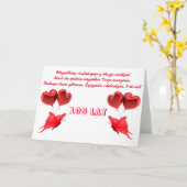 ポーランドハッピーバースデー カード (黄色い花)