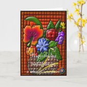 ポーランドハッピーバースデー カード (黄色い花)