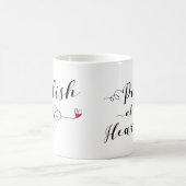 ポーランドハート、ポーランド国旗 コーヒーマグカップ (中央)