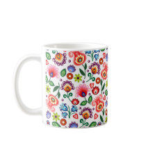 ポーランドパターンフォークが付いているマグ