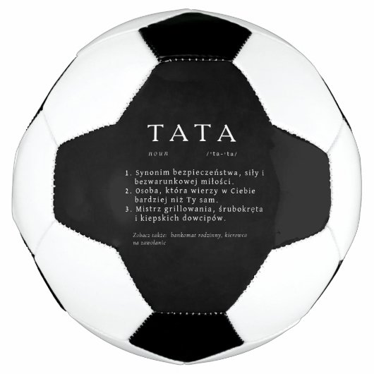 ポーランドパパギフト – TATA定義ブラック サッカーボール (正面)