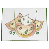 ポーランドピエロギーグルメグリーンオニオン餃子食品 ラージペーパーバッグ (正面)