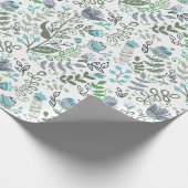 ポーランドフォークお洒落アートフラワーパターン ラッピングペーパー (角)