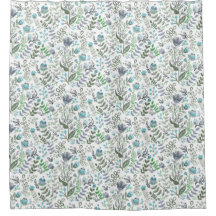 ポーランドフォークアートお洒落フラワーシャワーカーテン