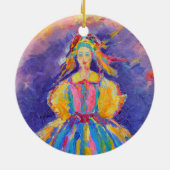 ポーランドフォークアートポーランドギフト セラミックオーナメント (裏面)