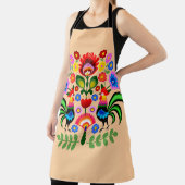 ポーランドフォークアート – フローラ刺繍パターン エプロン (インサイチュ)