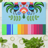 ポーランドフォークアート – フローラ刺繍パターン キッチンタオル (折り畳み)