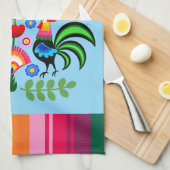 ポーランドフォークアート – フローラ刺繍パターン キッチンタオル (四つ折り)