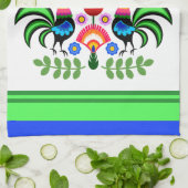 ポーランドフォークアート – フローラ刺繍パターン キッチンタオル (折り畳み)