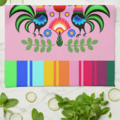 ポーランドフォークアート – フローラ刺繍パターン キッチンタオル (折り畳み)