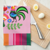 ポーランドフォークアート – フローラ刺繍パターン キッチンタオル (四つ折り)