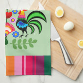 ポーランドフォークアート – フローラ刺繍パターン キッチンタオル (四つ折り)