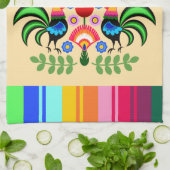 ポーランドフォークアート – フローラ刺繍パターン キッチンタオル (折り畳み)